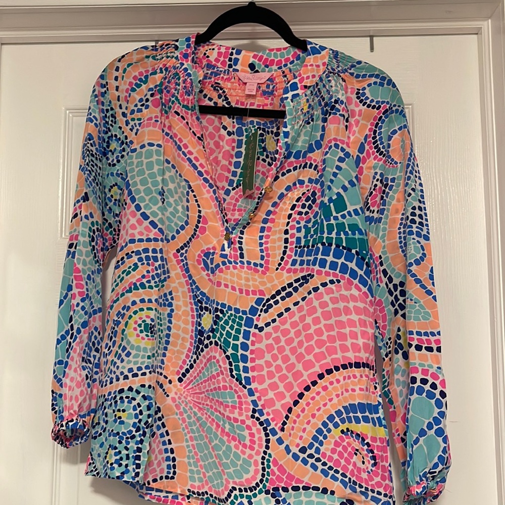 Lilly Pulitzer Elsa Silk Top XXS